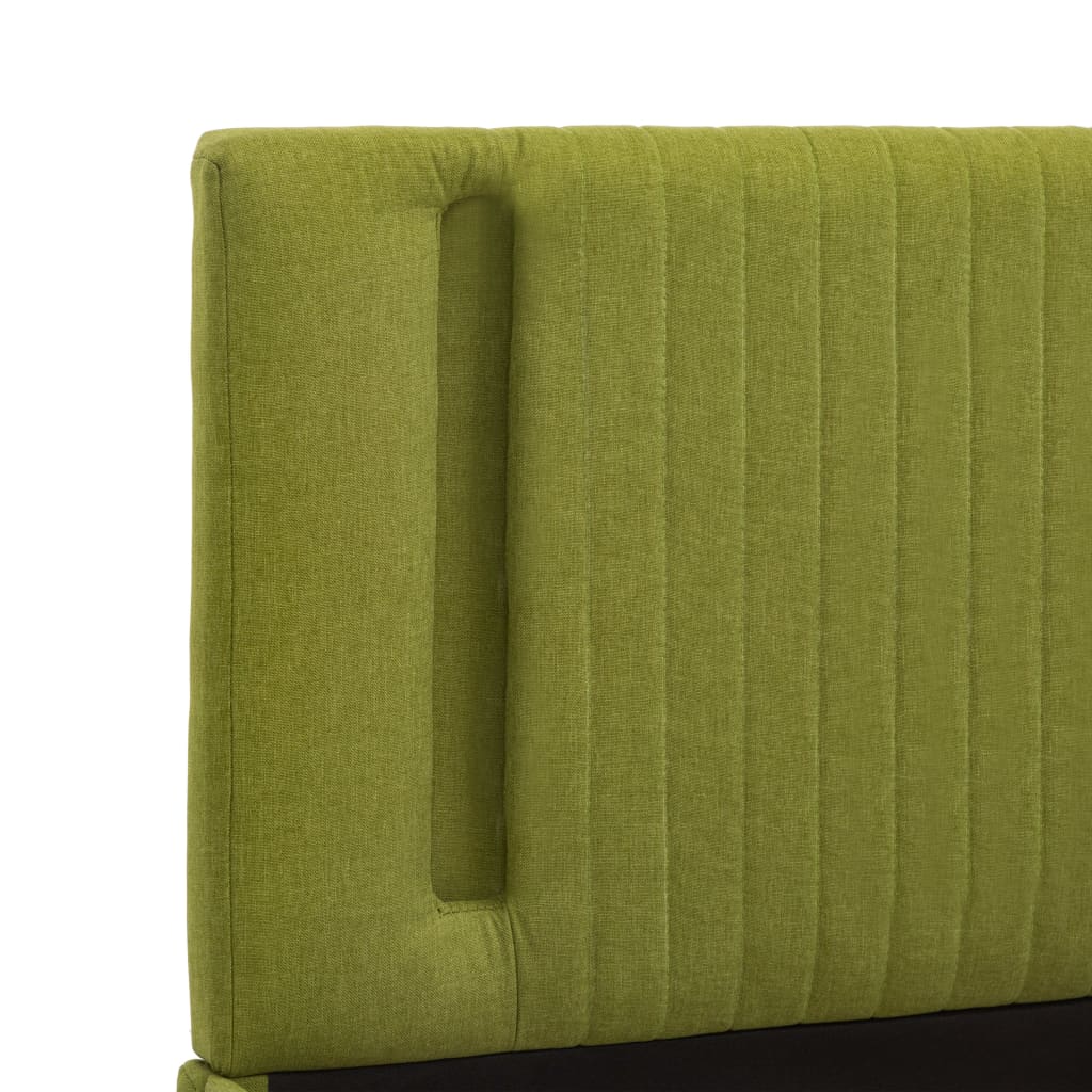 vidaXL Okvir za krevet od tkanine s LED svjetlom zeleni 120 x 200 cm