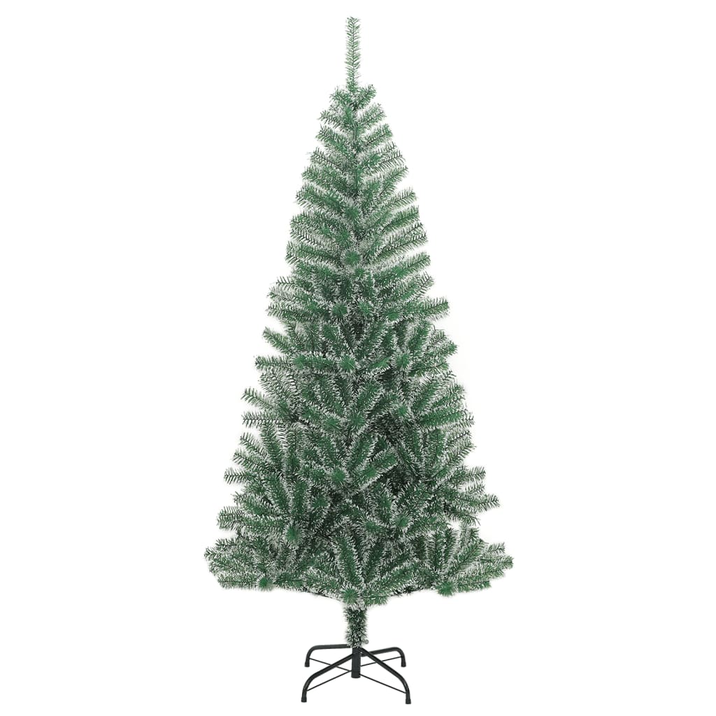 vidaXL Umjetno božićno drvce 300 LED s kuglicama i snijegom 210 cm