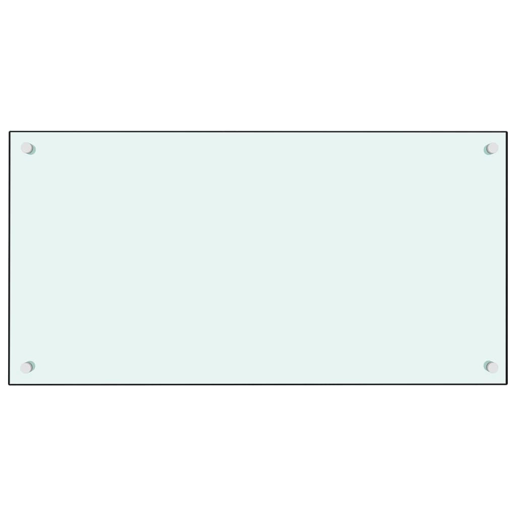 vidaXL Kuhinjska zaštita od prskanja bijela 80 x 40 cm kaljeno staklo