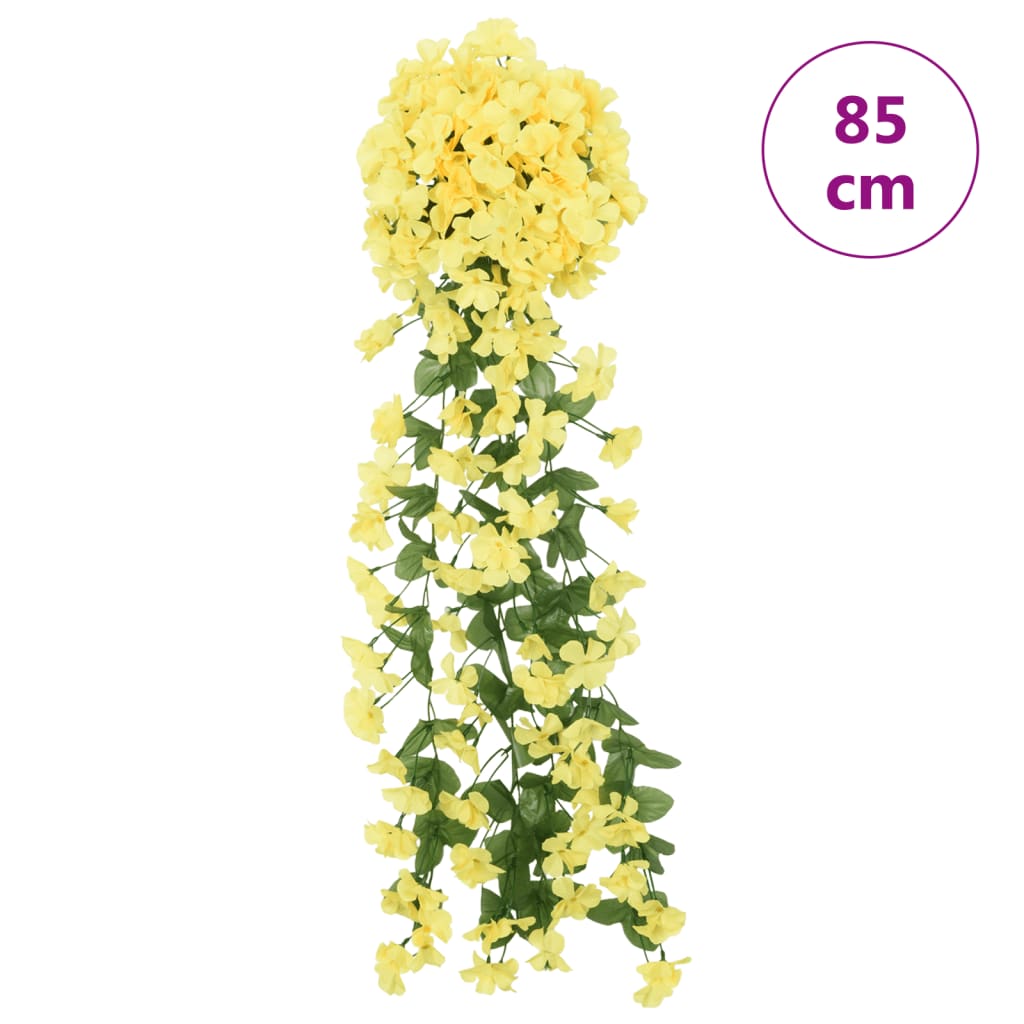 vidaXL Vijenci od umjetnog cvijeća 3 kom žuti 85 cm