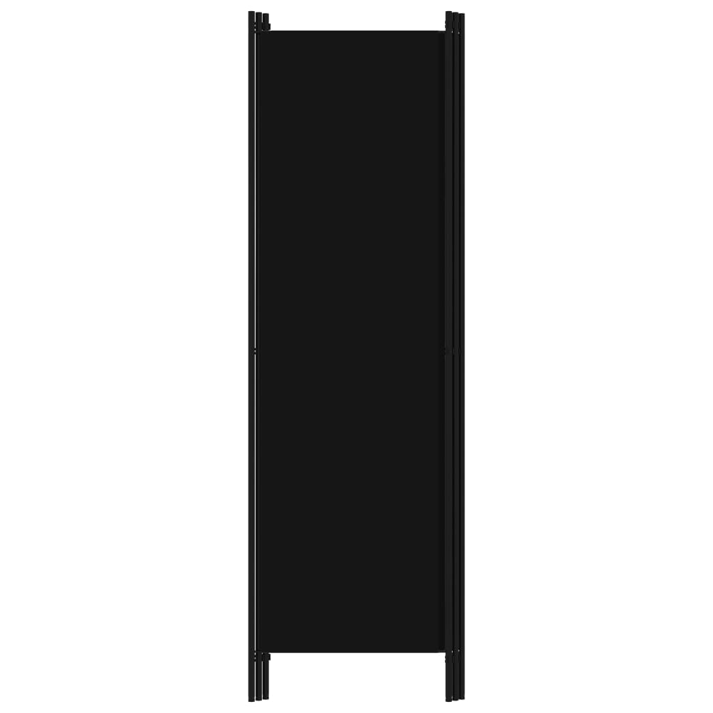 vidaXL Sobna pregrada s 3 panela crna 150 x 180 cm