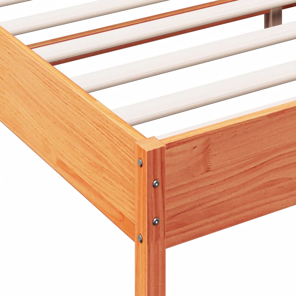 vidaXL Okvir kreveta voštano smeđi 140 x 190 cm od masivne borovine