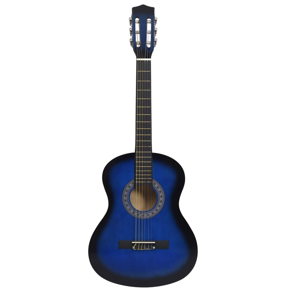 vidaXL 8-dijelni početnički set klasične gitare za djecu plavi 3/4 36"