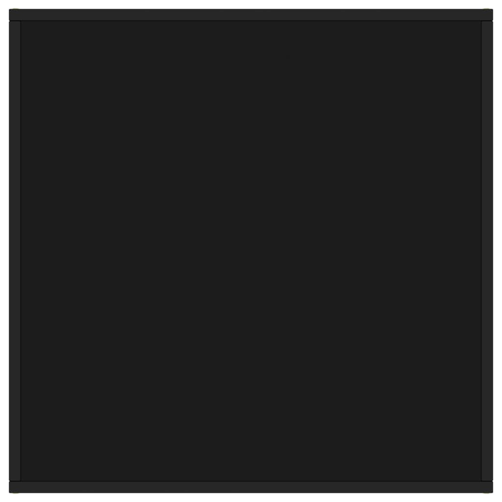 vidaXL Stolić za kavu crni s crnim staklom 80 x 80 x 35 cm