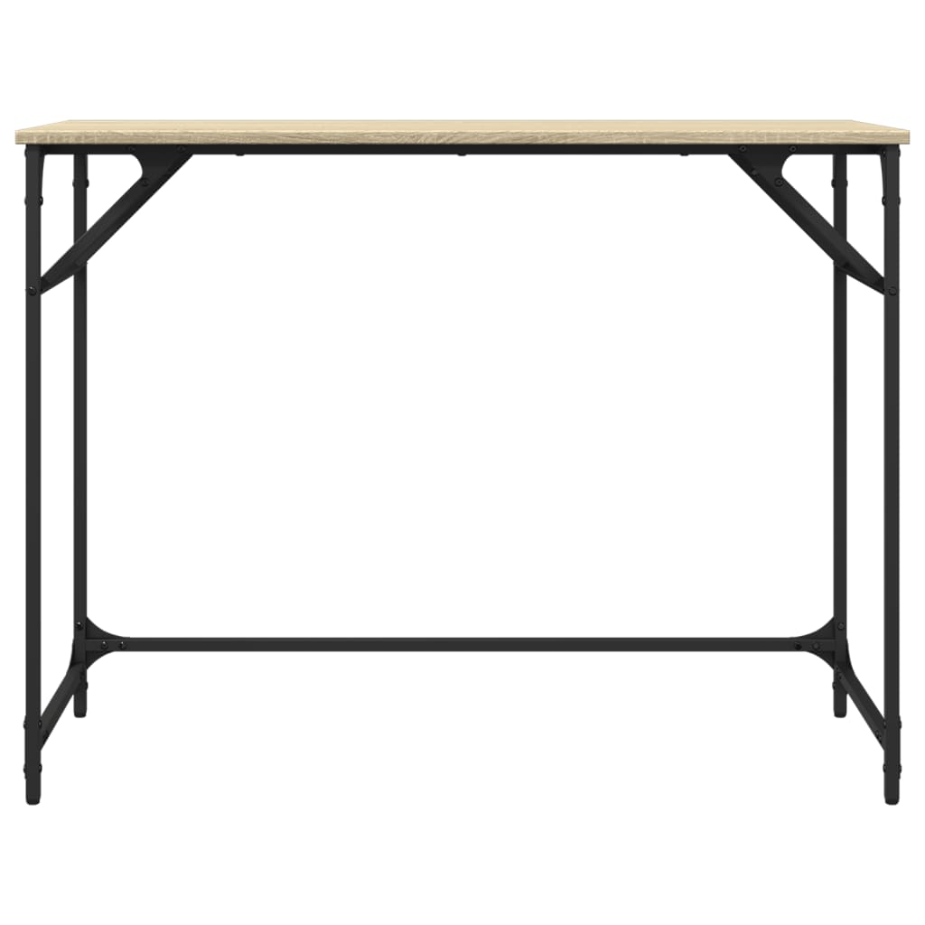 vidaXL Radni stol boja hrasta 100x45x76 cm konstruirano drvo i čelik