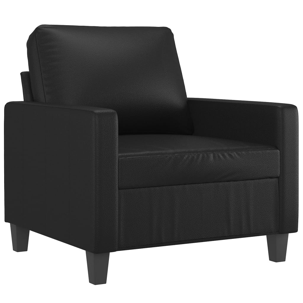 vidaXL Fotelja s tabureom 60 cm od umjetne kože