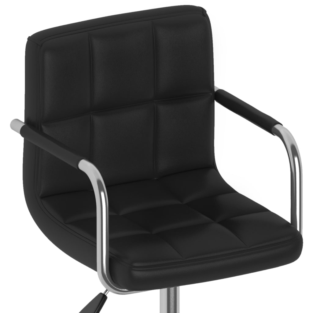 vidaXL Okretna uredska stolica od umjetne kože crna