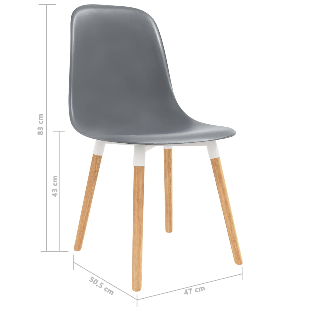 vidaXL Blagovaonske stolice 4 kom sive plastične