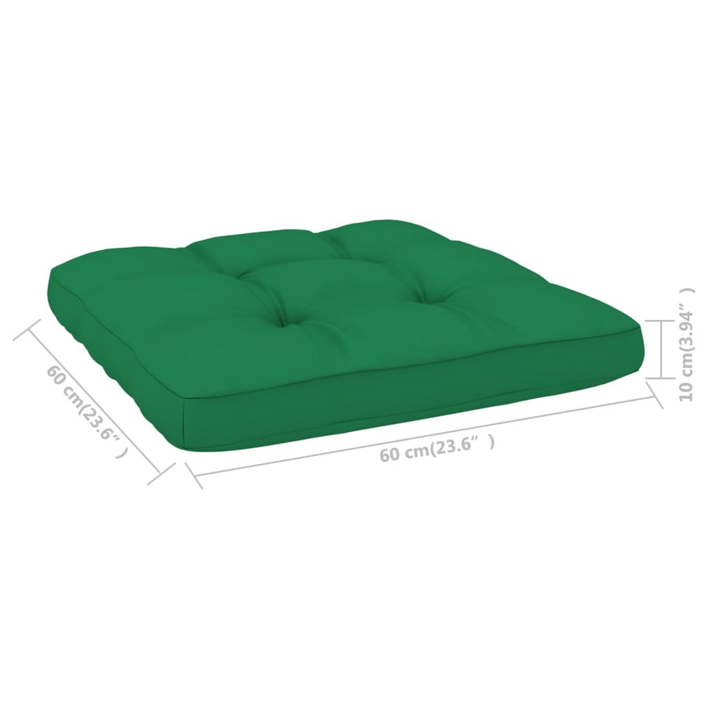 vidaXL Vrtna stolica sa zelenim jastucima od impregnirane borovine