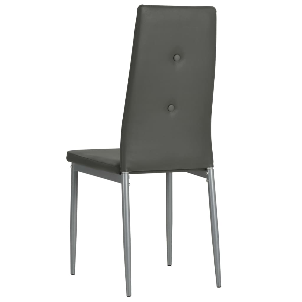 vidaXL Blagovaonske stolice od umjetne kože 2 kom sive