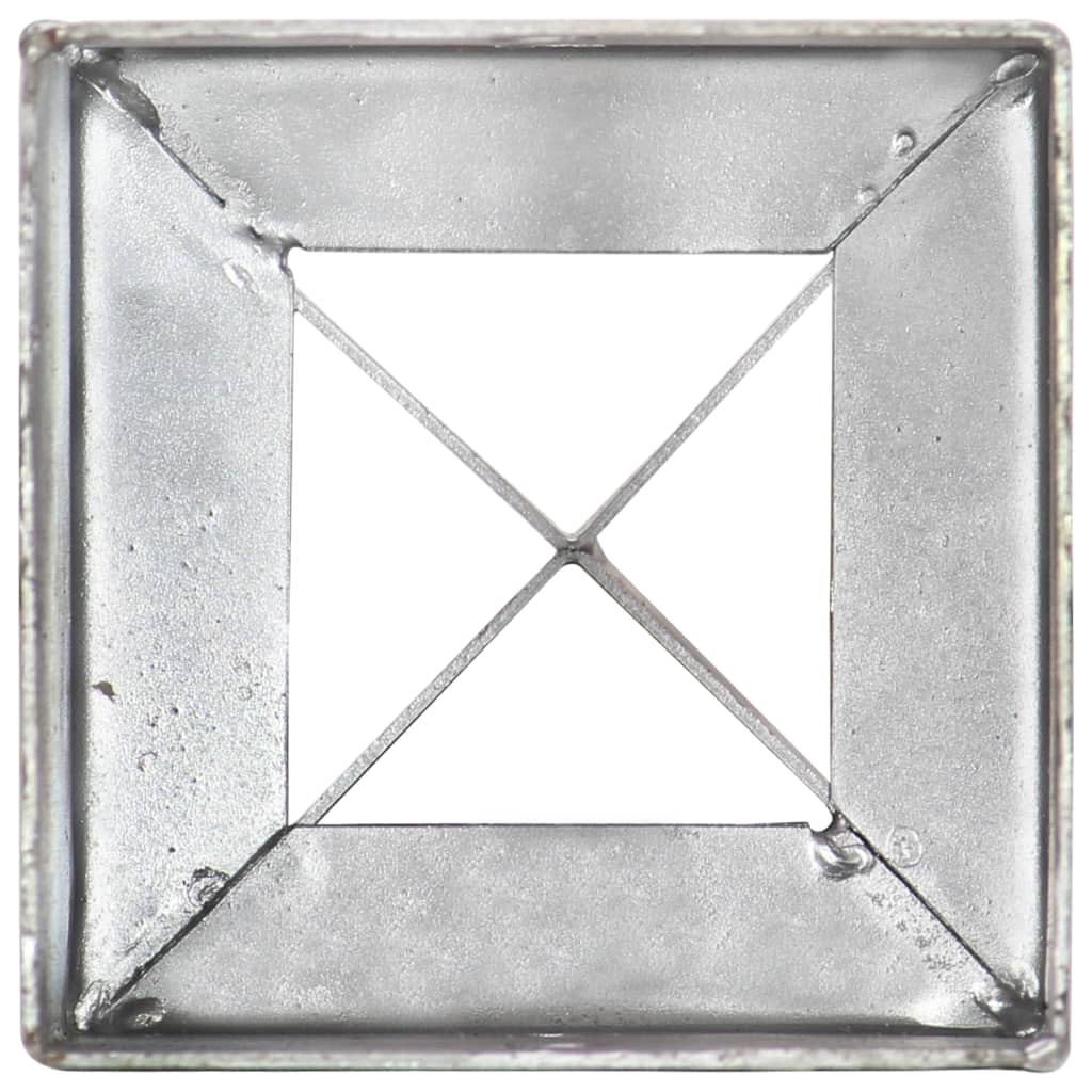 vidaXL Šiljci za tlo 12 kom srebrni 10 x 10 x 76 cm pocinčani čelik