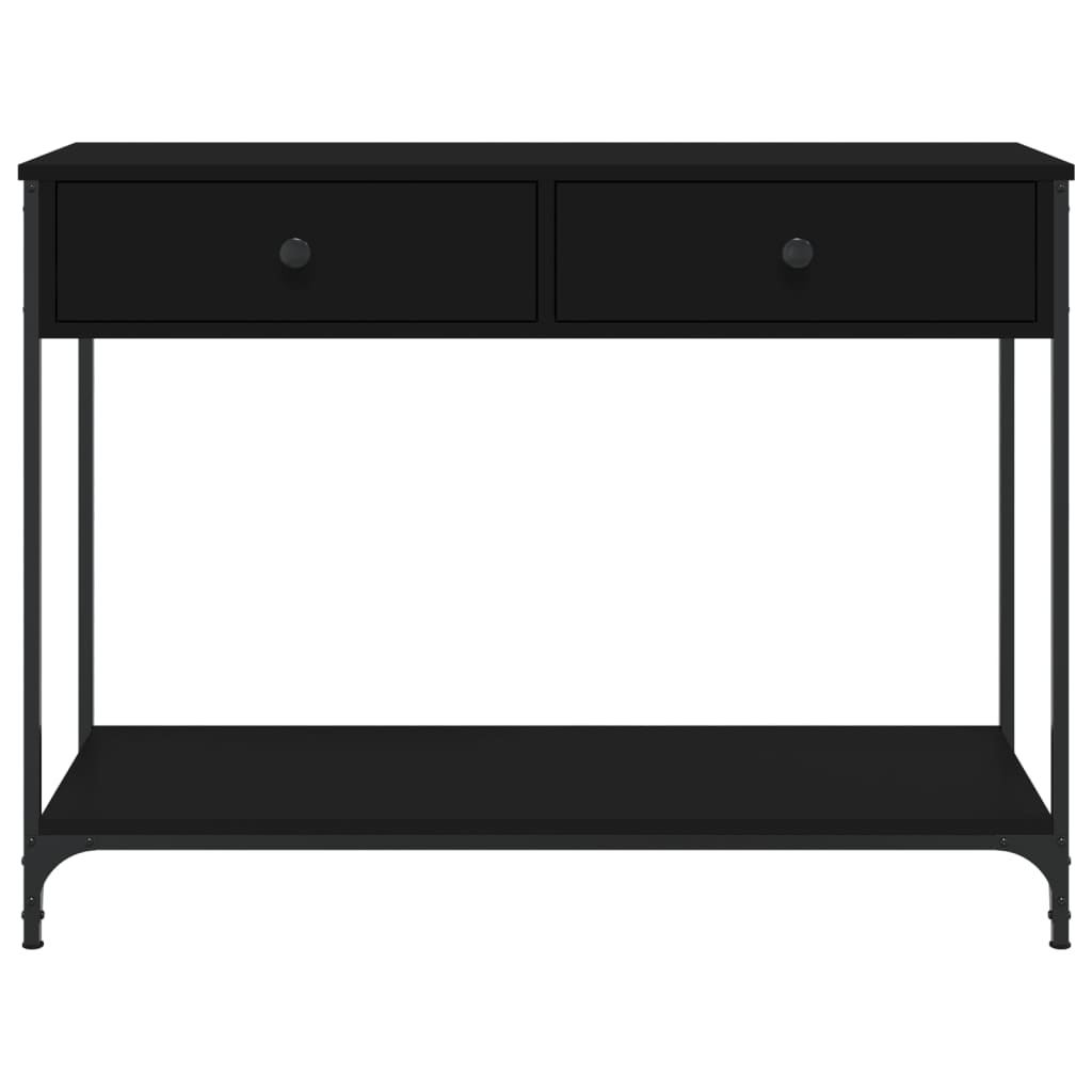 vidaXL Konzolni stol crni 100 x 34,5 x 75 cm od konstruiranog drva