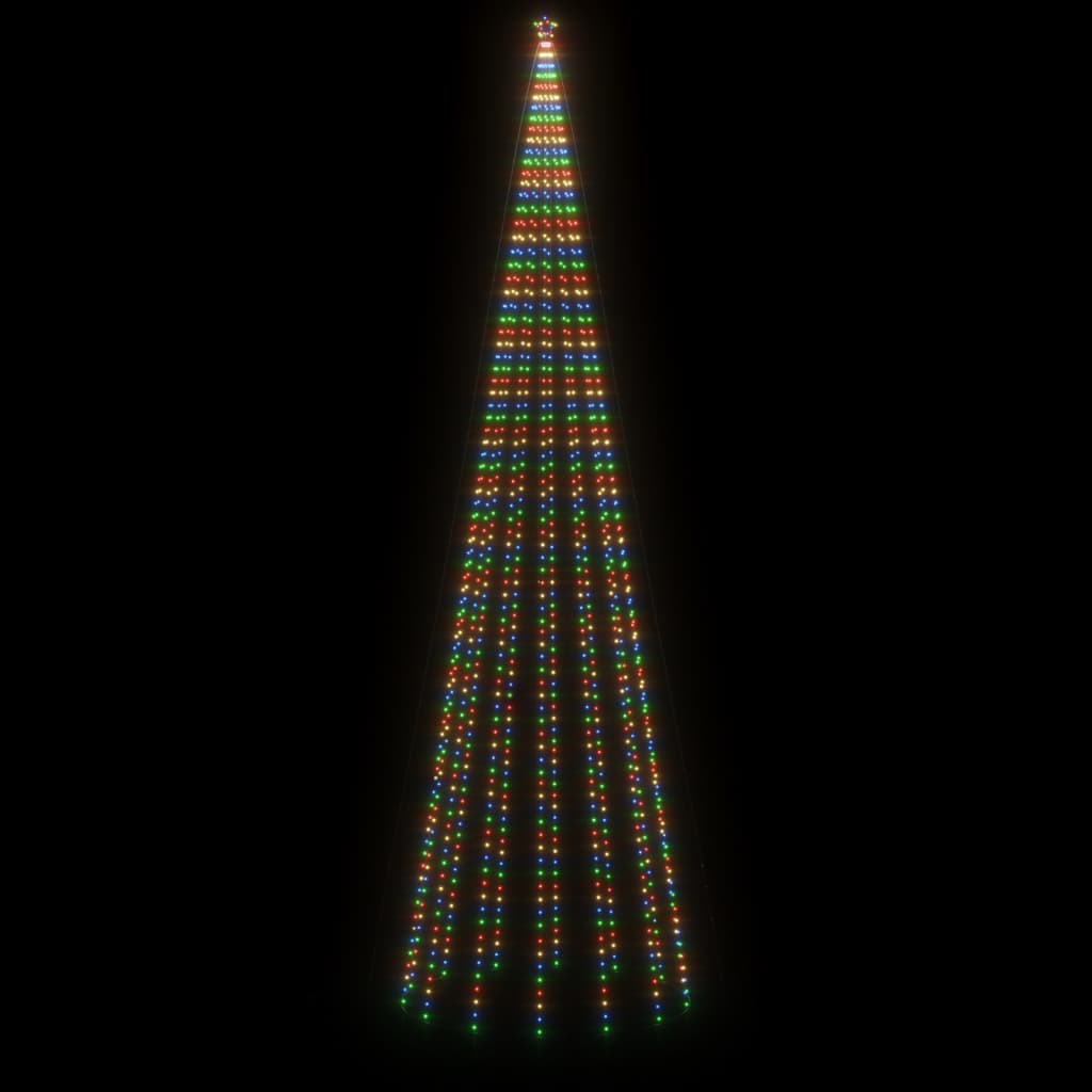 vidaXL Božićno drvce sa šiljkom i 1134 LED šarene žarulje 800 cm