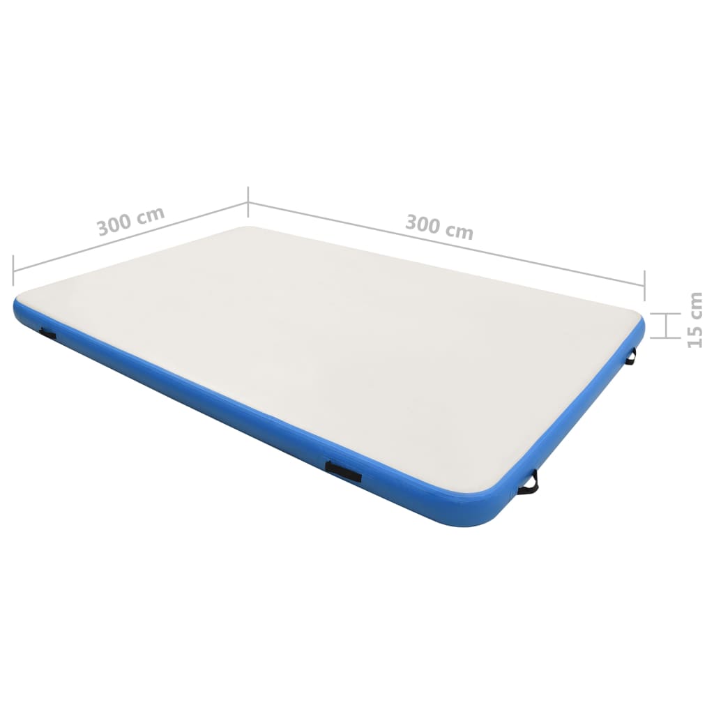 vidaXL Plutajuća platforma na napuhavanje plavo-bijela 300x300x15 cm