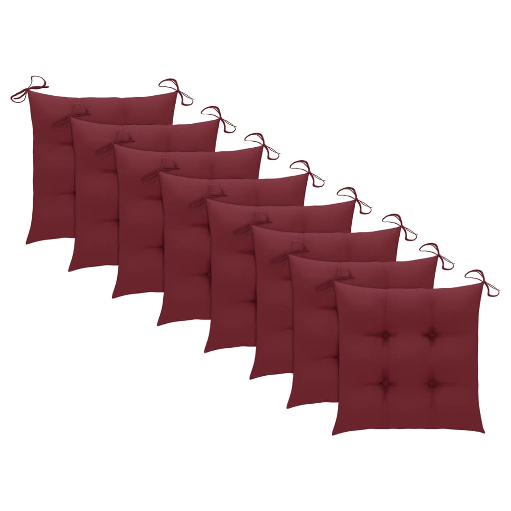 vidaXL Sklopive vrtne stolice s jastucima 8 kom od bagremovog drva