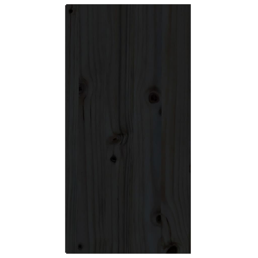 vidaXL Zidni ormarići 2 kom crni 30 x 30 x 60 cm od masivne borovine