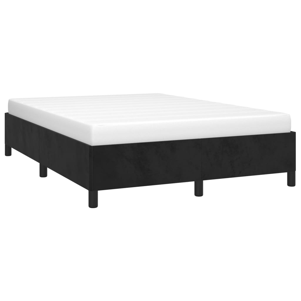 vidaXL Okvir za krevet crni 140x200 cm baršunasti