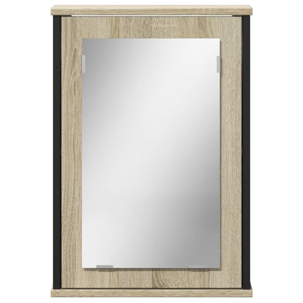 vidaXL Kupaonski ormarić s ogledalom boja hrasta 42x12x60 cm drveni