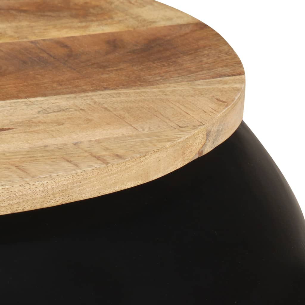 vidaXL Stolić za kavu crni 68 x 68 x 30 cm od masivnog drva manga