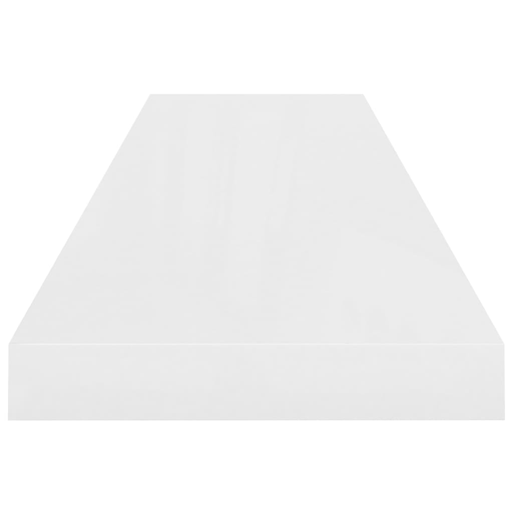 vidaXL Plutajuće zidne police 4 kom sjajne bijele 90x23,5x3,8 cm MDF