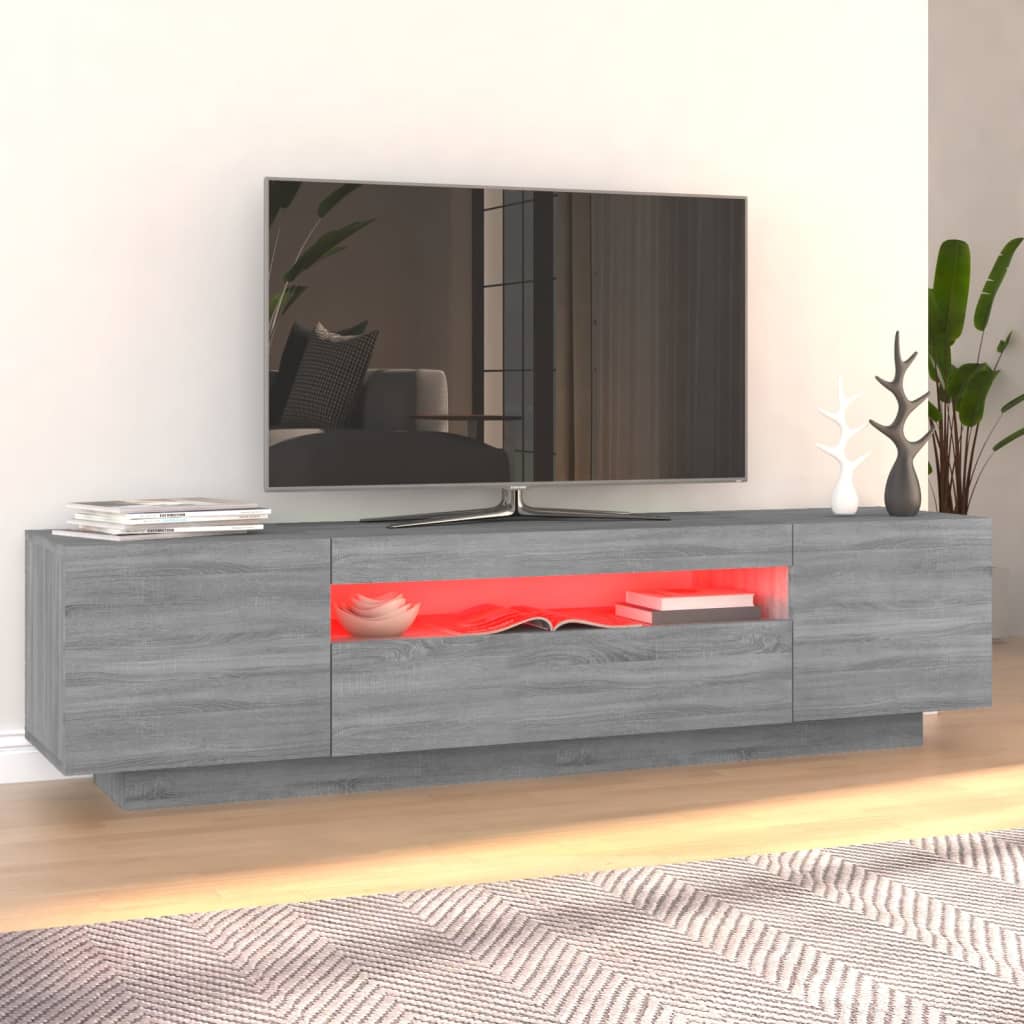 vidaXL TV ormarić s LED svjetlima boja hrasta sonome 160 x 35 x 40 cm