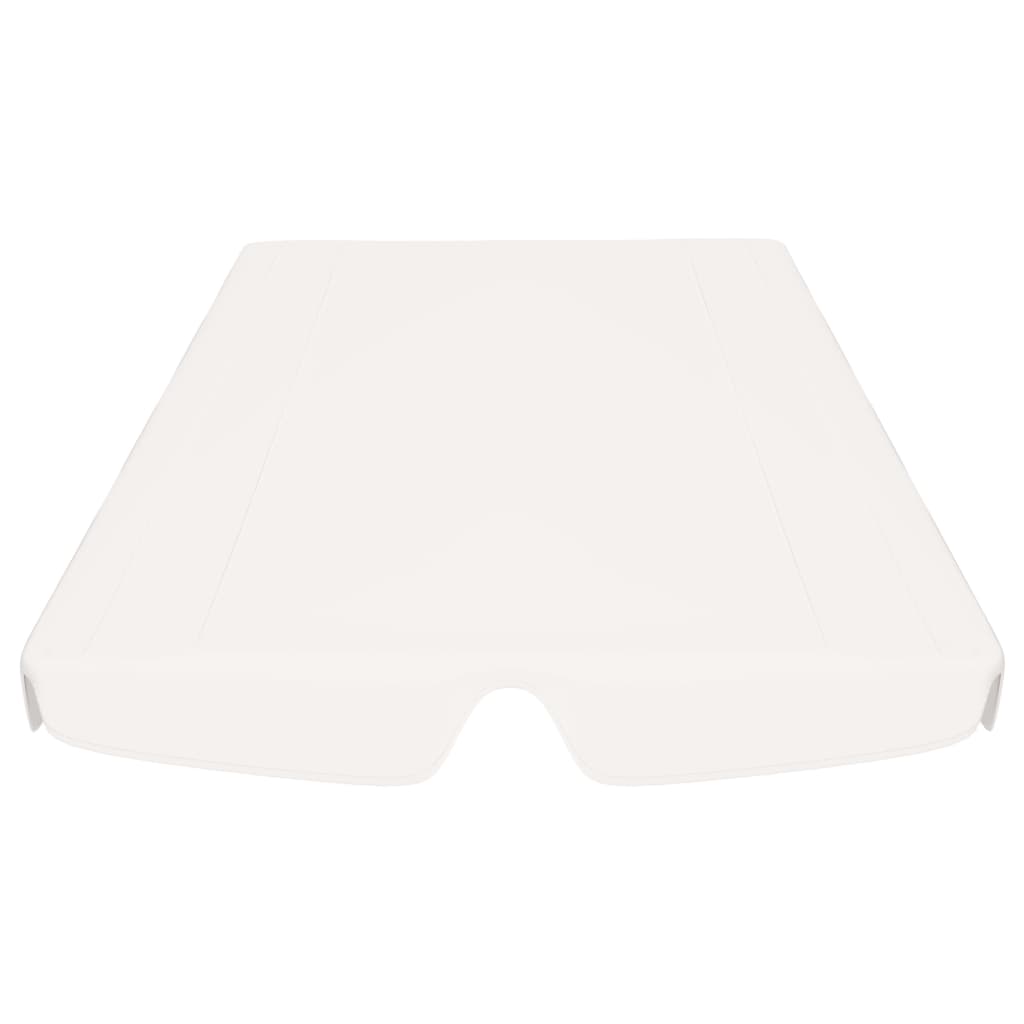 vidaXL Zamjenski krov za vrtnu ljuljačku bijeli 150/130 x 105/70 cm