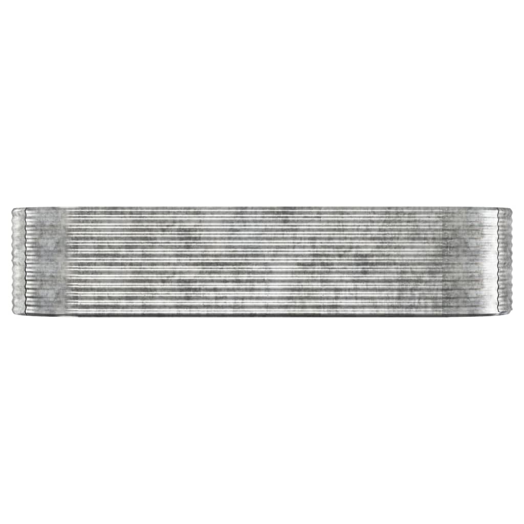 vidaXL Povišena vrtna gredica od čelika 322x100x68 cm srebrna