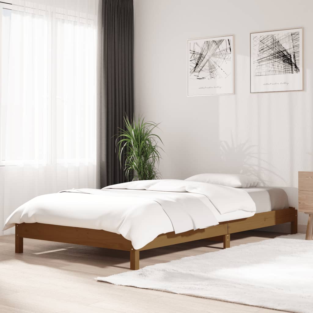 vidaXL Složivi krevet boja meda 75x190 cm od masivne borovine