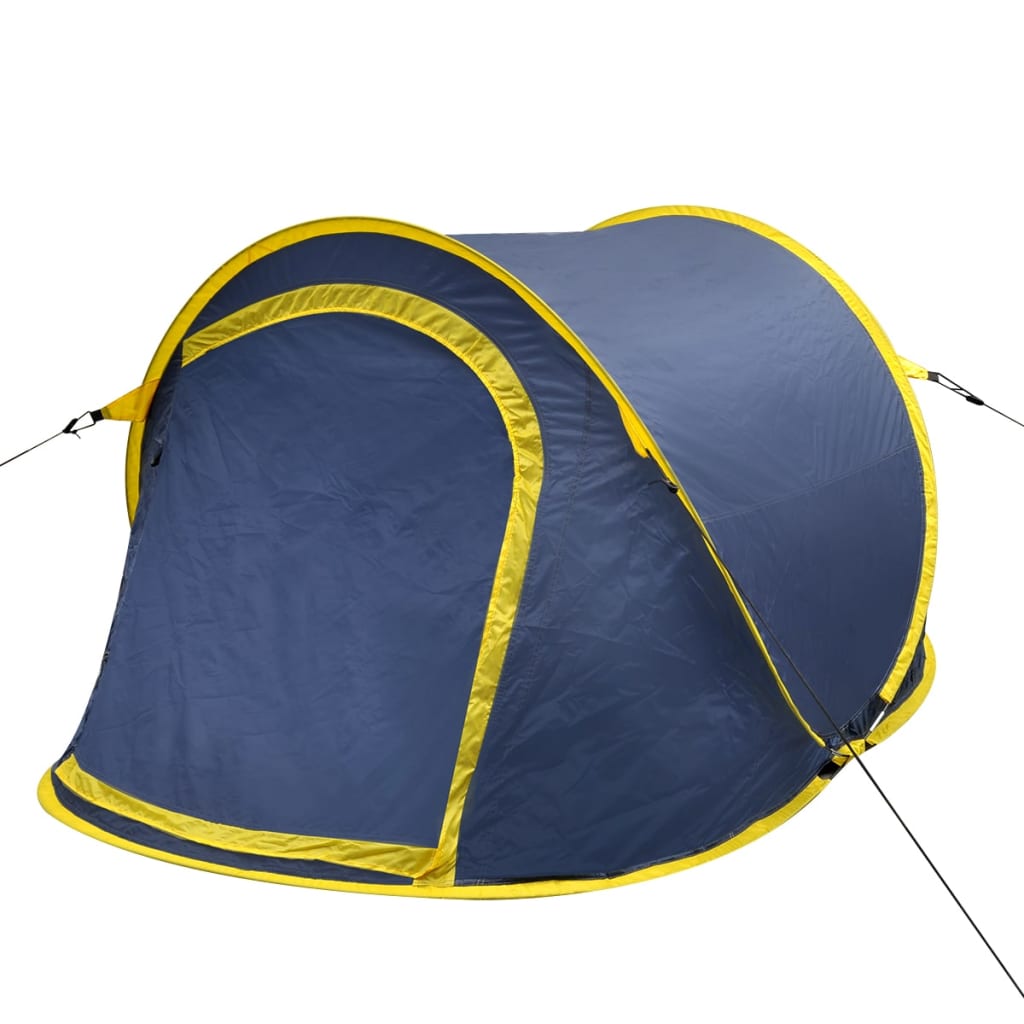 vidaXL Prigodni šator za kampiranje za 2 osobe modro-žuti