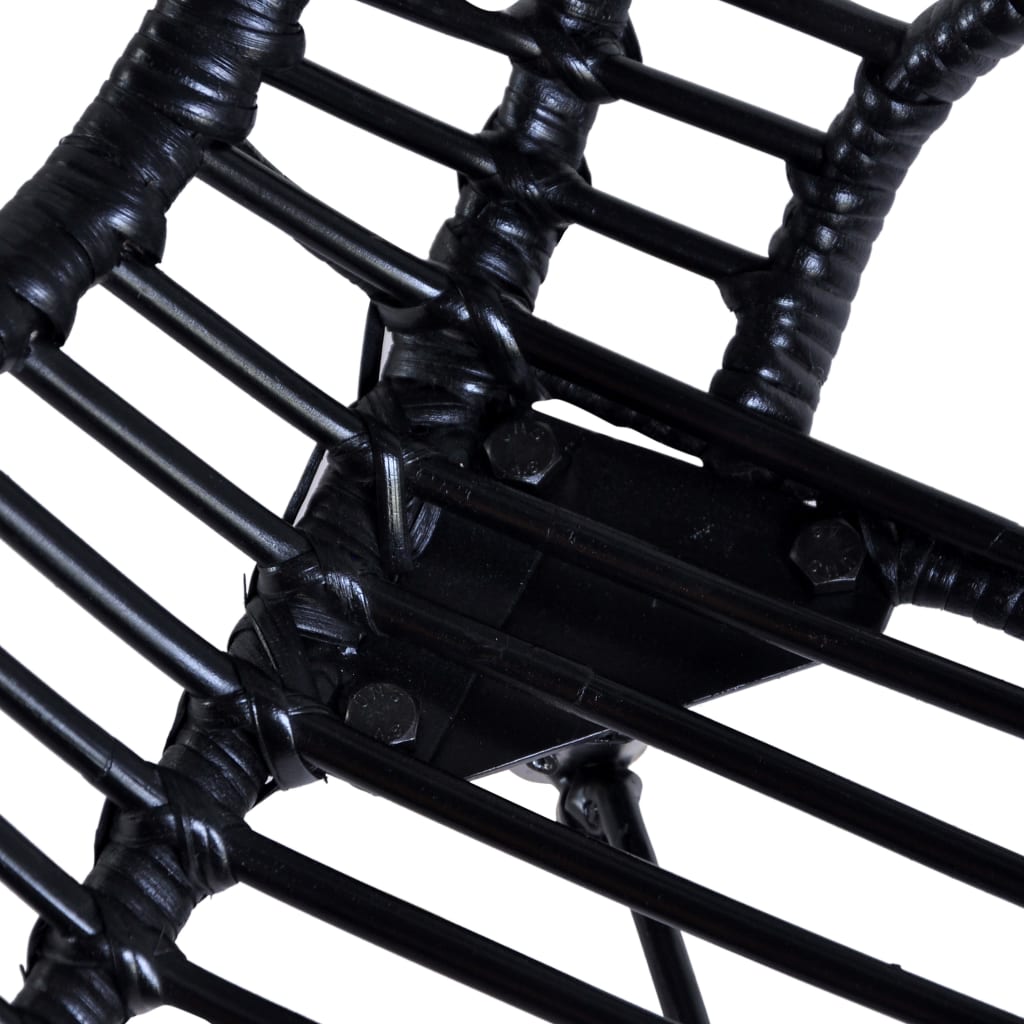 vidaXL Blagovaonske stolice od prirodnog ratana 4 kom crne