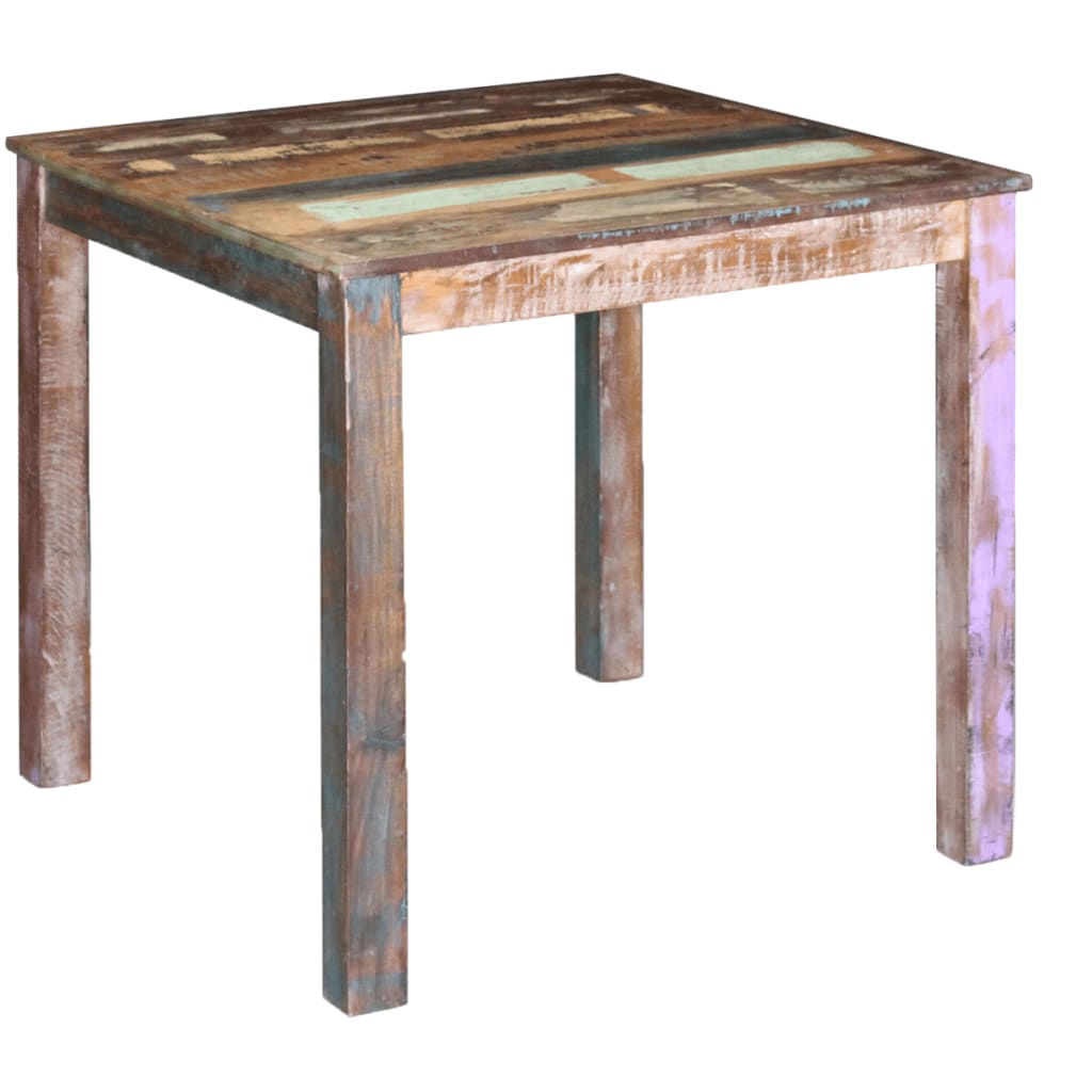 vidaXL Blagovaonski stol od masivnog obnovljenog drva 80 x 82 x 76 cm