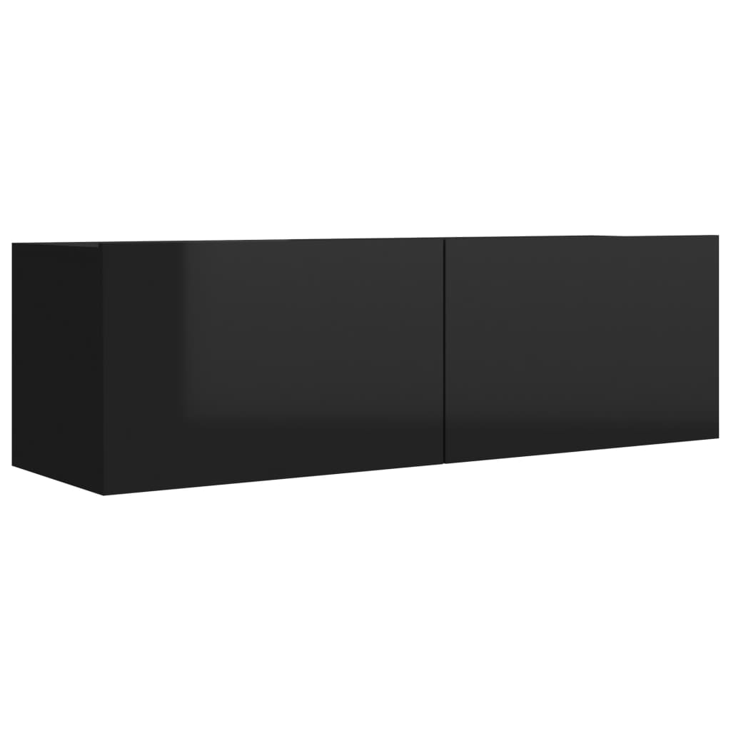 vidaXL TV ormarić sjajni crni 100 x 30 x 30 cm od konstruiranog drva