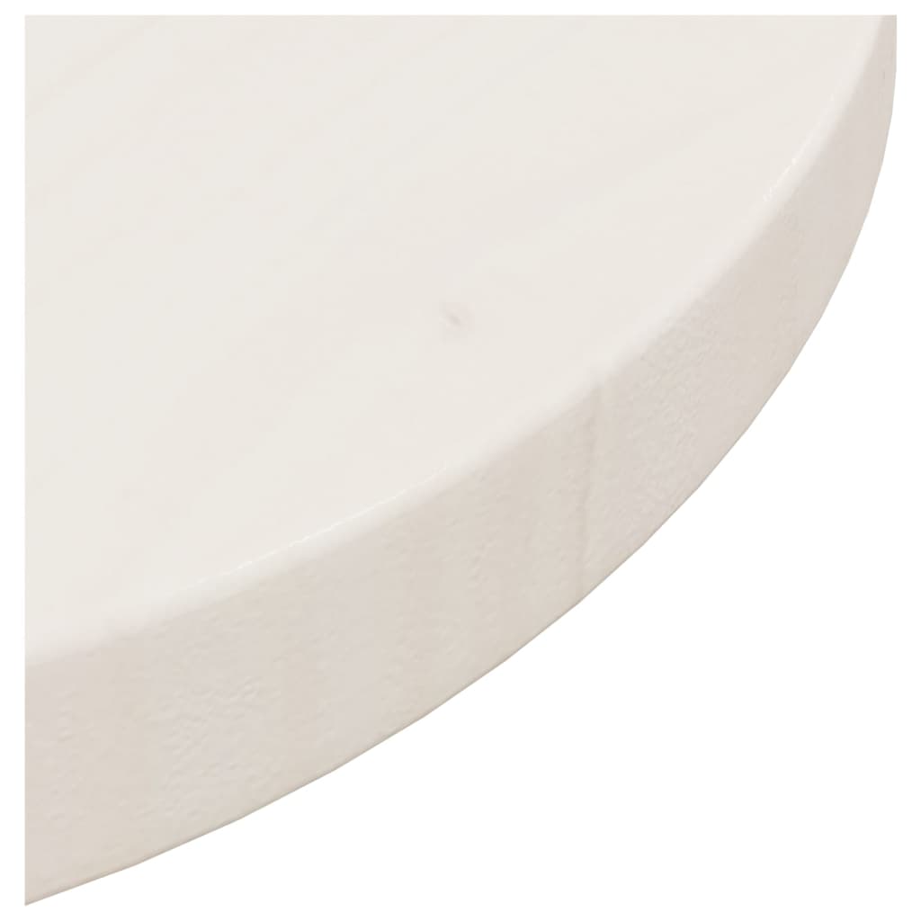 vidaXL Ploča za stol bijela Ø 30 x 2,5 cm od masivne borovine