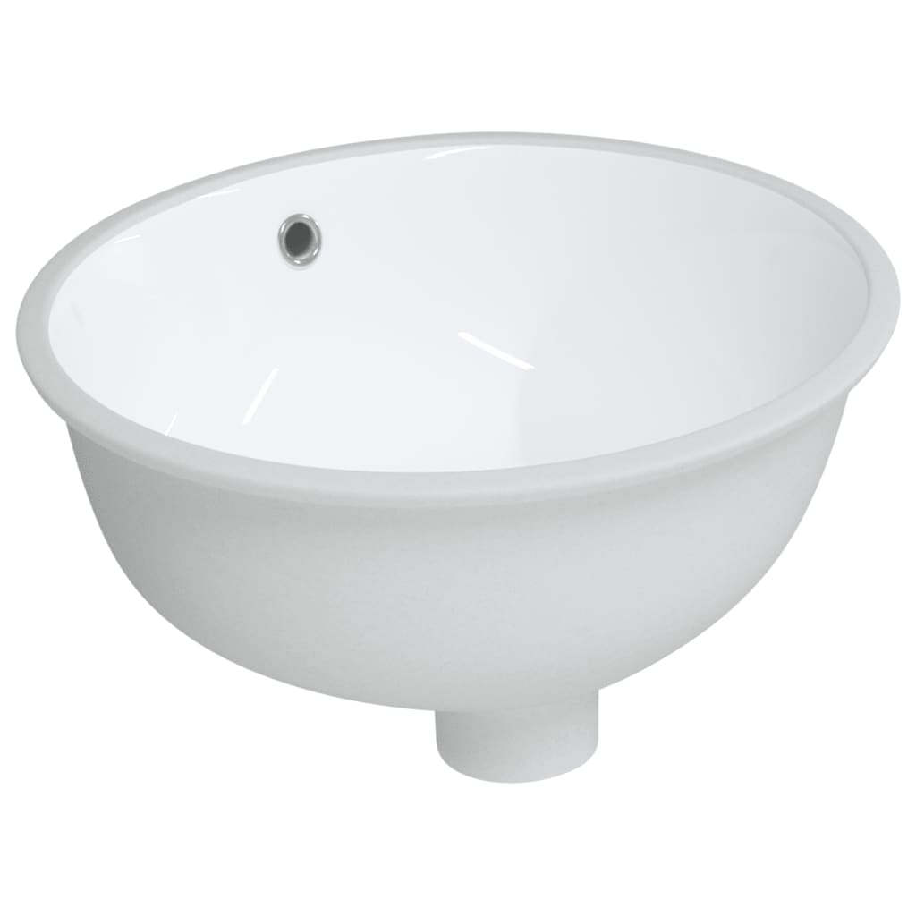 vidaXL Kupaonski umivaonik bijeli 37x31x17,5 cm ovalni keramički