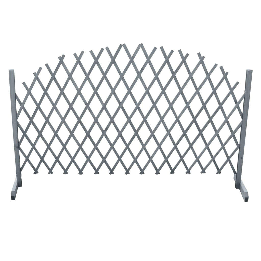 vidaXL Rešetkasta ograda od masivne jelovine 1,8 x 1 m siva