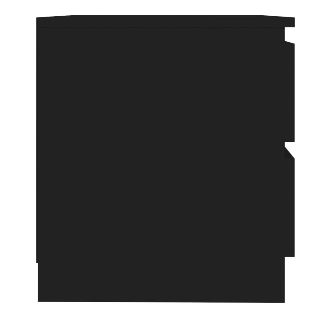 vidaXL Noćni ormarić crni 50 x 39 x 43,5 cm od iverice