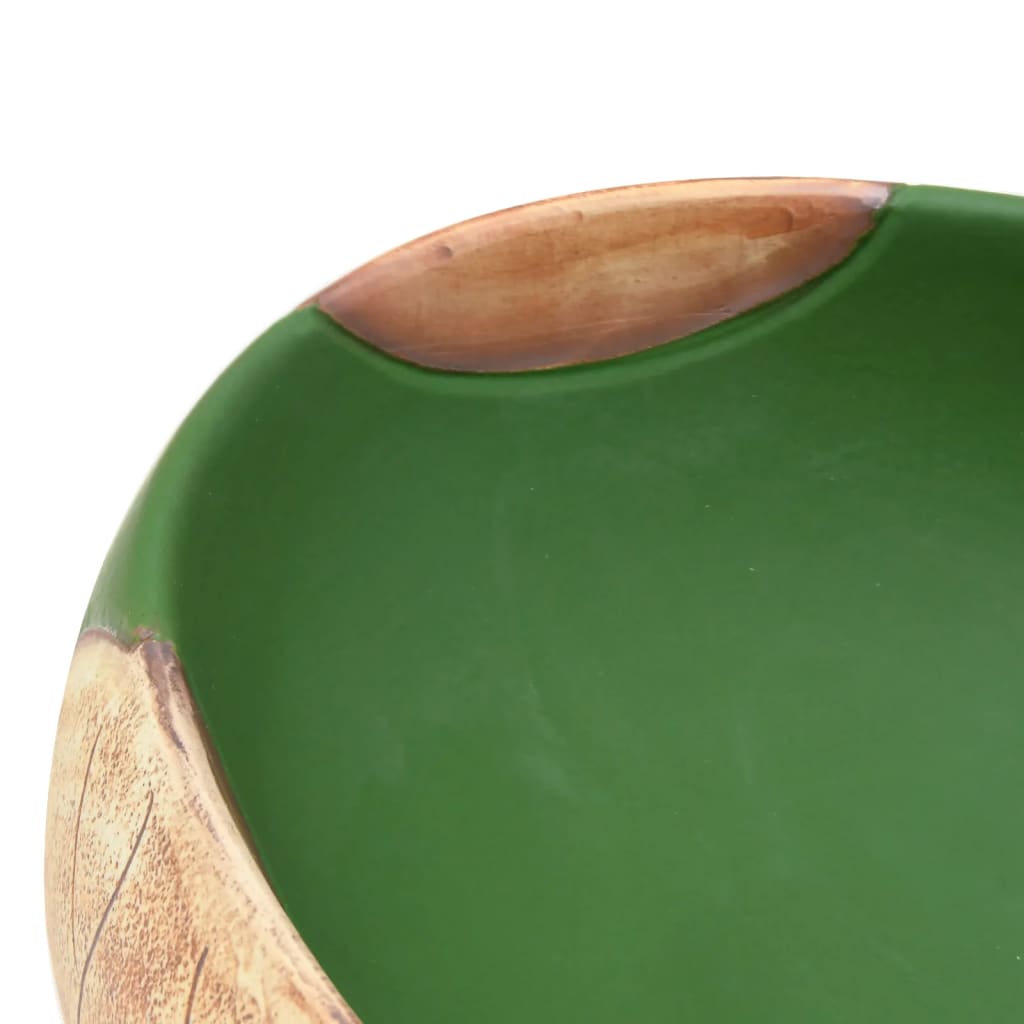 vidaXL Nadgradni umivaonik zeleno-smeđi ovalni 59x40x15 cm keramički