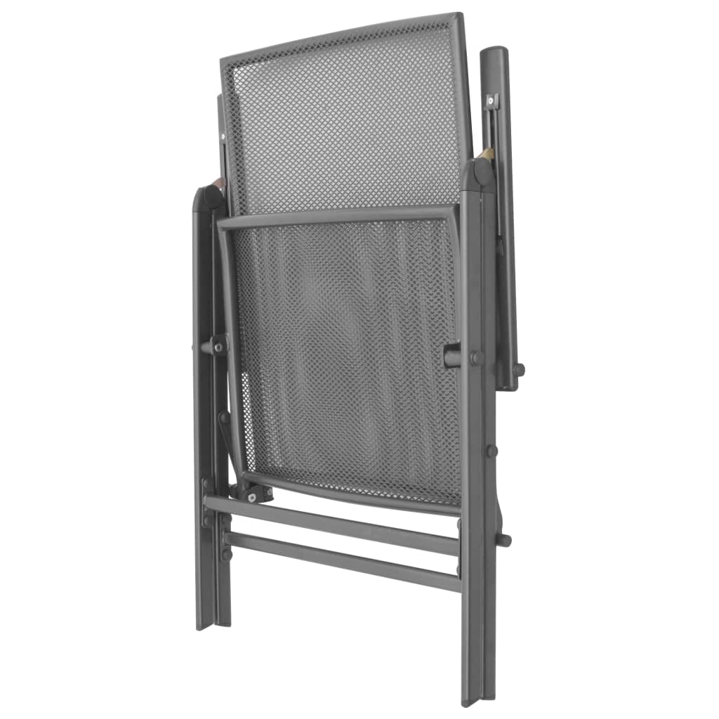 vidaXL 3-dijelni bistro set sa sklopivim stolicama čelični antracit