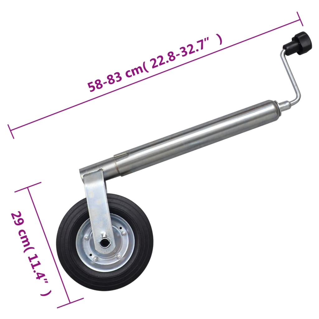 vidaXL Potporni kotač 48 mm s 1 stezaljkom i podmetačima za kotače