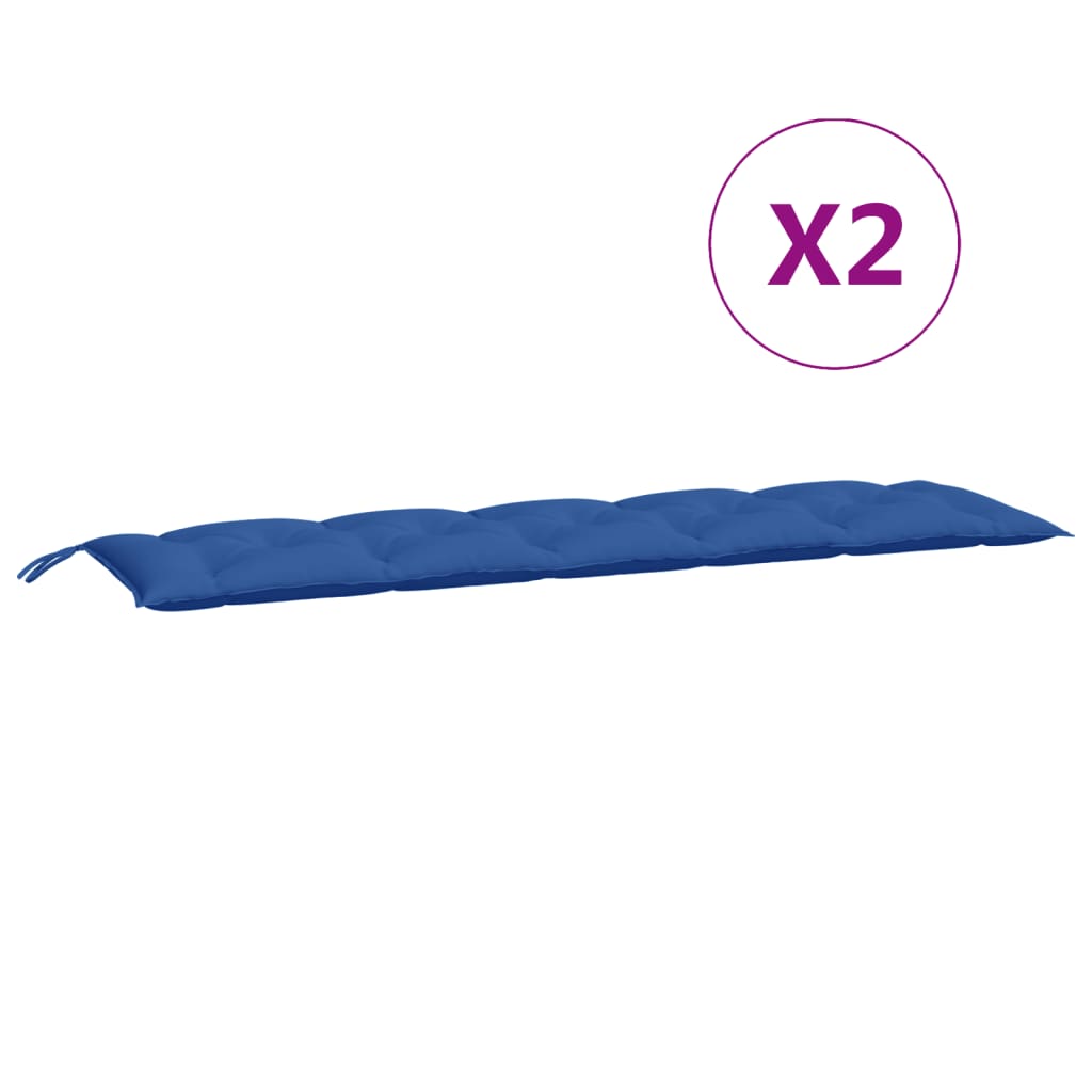 vidaXL Jastuci za vrtnu klupu 2 kom plavo 180x50x7 cm tkanine Oxford