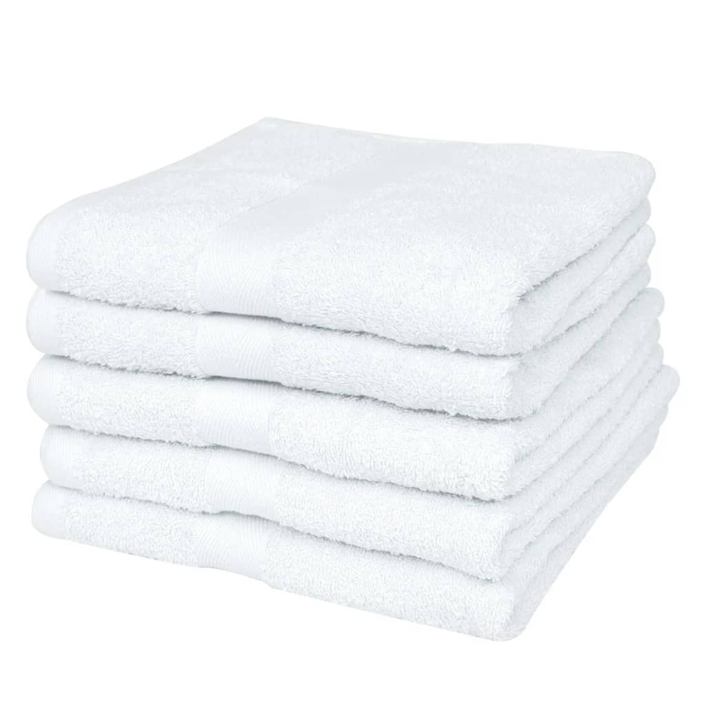 vidaXL Set hotelskih pamučnih ručnika 25 kom 400 gsm 80x200 cm bijeli