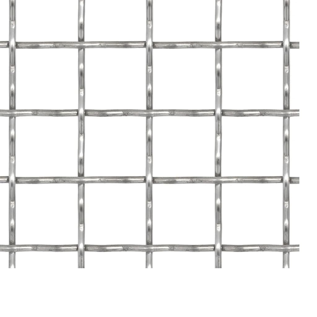 vidaXL Vrtna mrežasta ograda od nehrđajućeg čelika 100x85 cm 31x31x3 mm