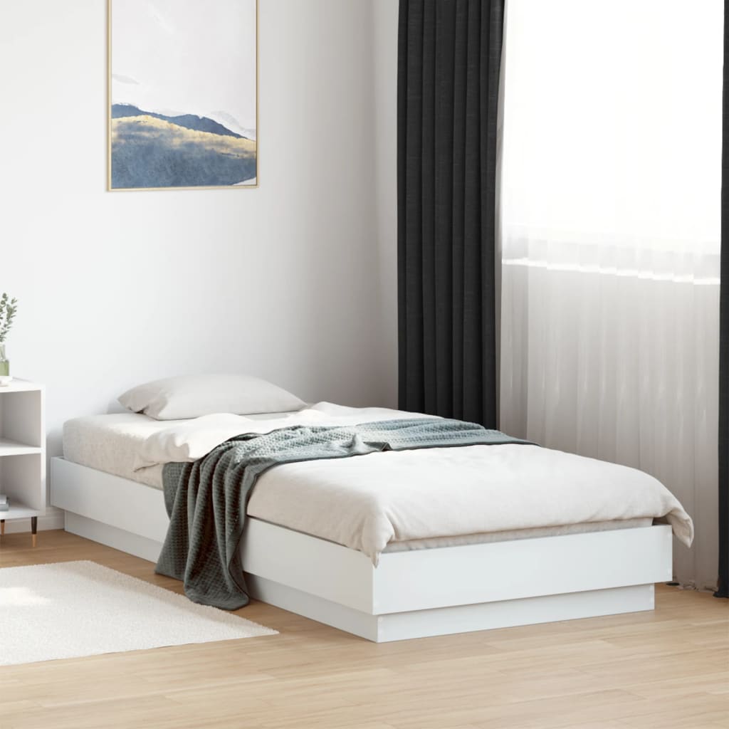 vidaXL Okvir za krevet bijeli 90x200 cm konstruirano drvo