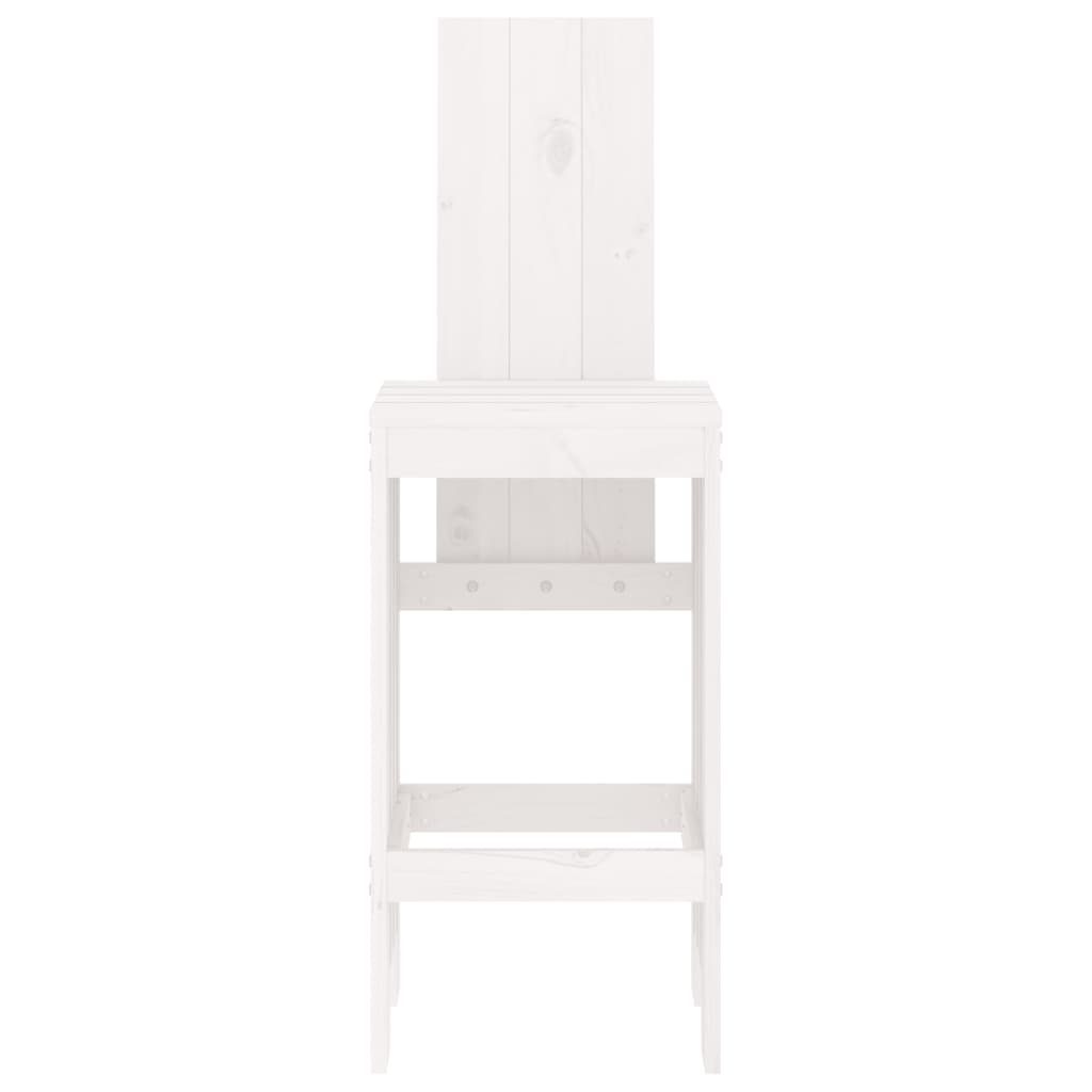vidaXL Barski stolci 2 kom bijeli 40 x 42 x 120 cm od masivne borovine