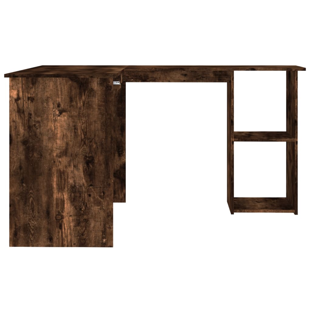 vidaXL Kutni radni stol boja hrasta 120x140x75 cm konstruirano drvo
