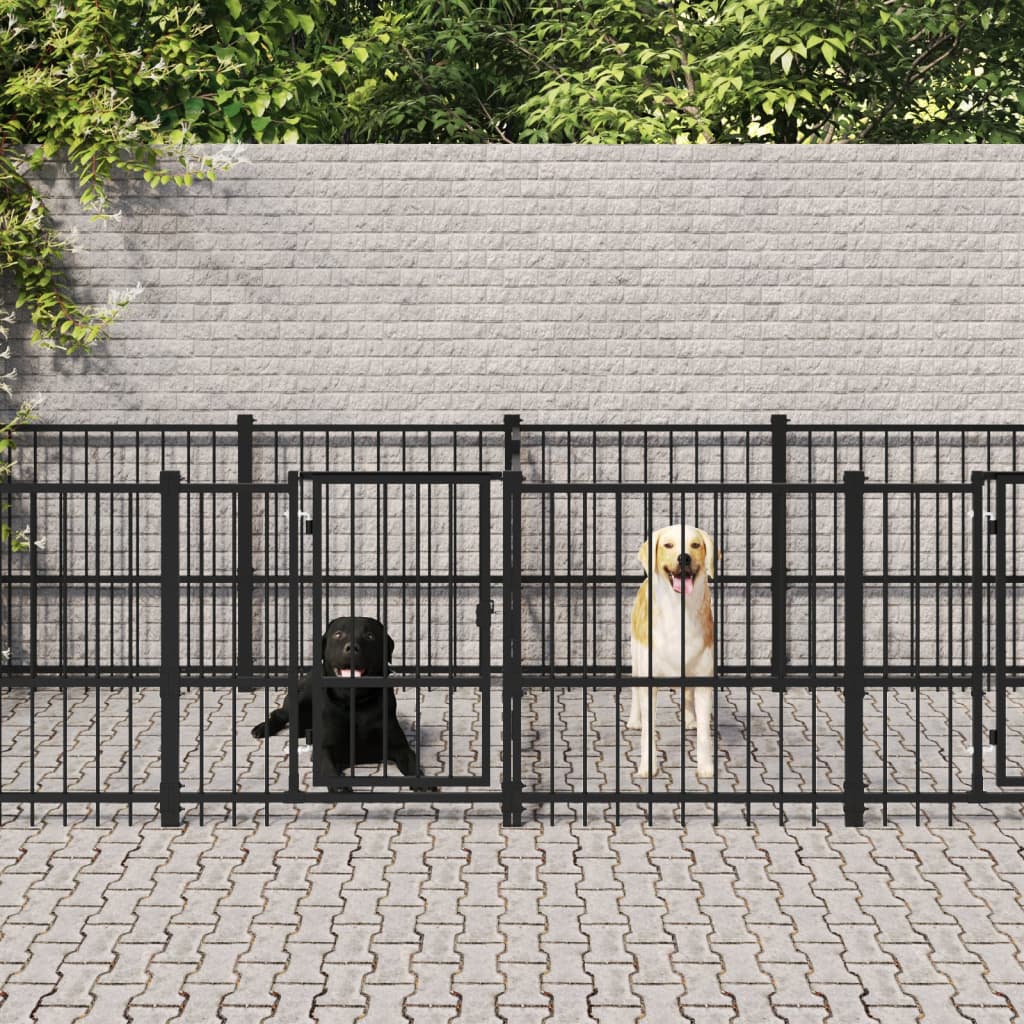 vidaXL Vanjski kavez za pse čelični 7,51 m²