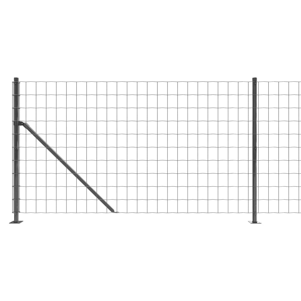 vidaXL Ograda od žičane mreže s prirubnicom antracit 0,8 x 25 m
