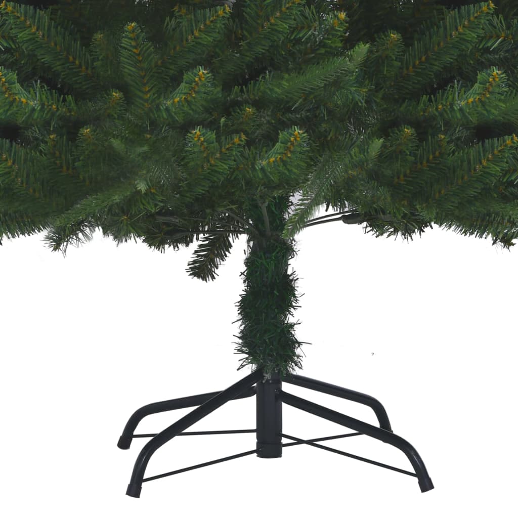 vidaXL Umjetno osvijetljeno božićno drvce zeleno 210 cm PVC i PE