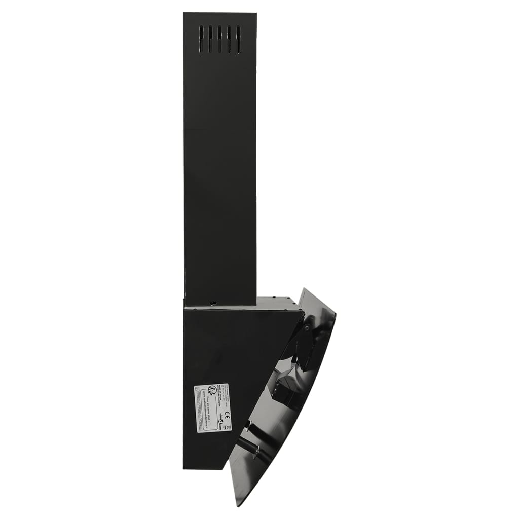 vidaXL Zidna napa 90 cm od čelika i kaljenog stakla crna