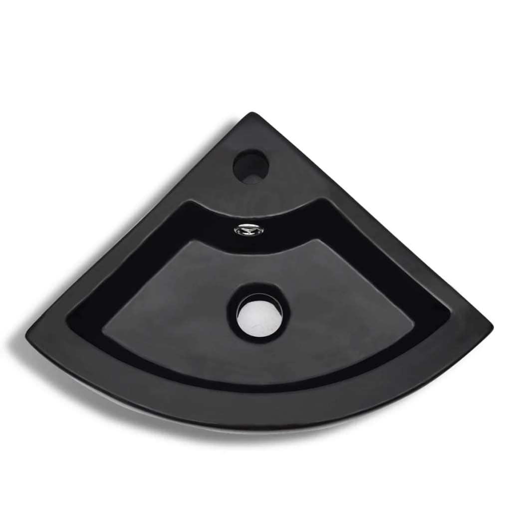 vidaXL Umivaonik sa zaštitom od prelijevanja 45 x 32 x 12,5 cm crni